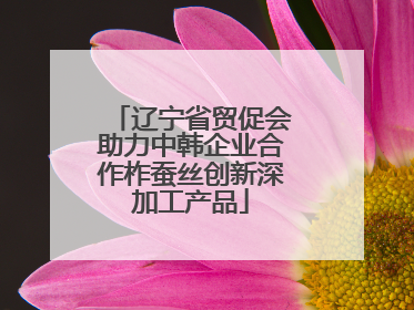 辽宁省贸促会助力中韩企业合作柞蚕丝创新深加工产品
